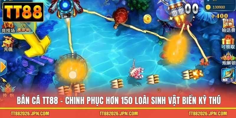 Bắn cá TT88 - Chinh phục hơn 150 loài sinh vật biển kỳ thú