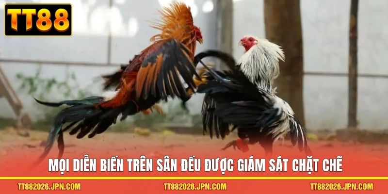 Mọi diễn biến trên sân đều được giám sát chặt chẽ